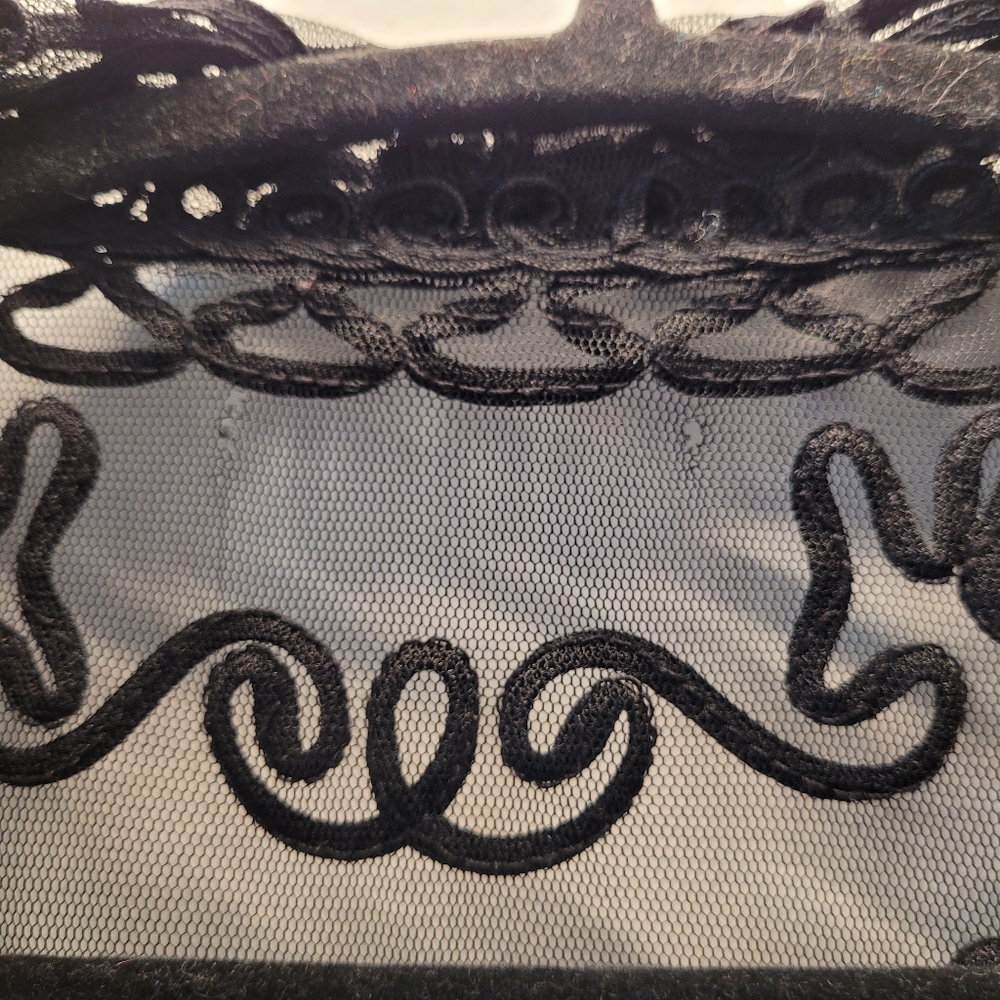Asian inspired lace embroidered sheer cardigan - M - Picture 4 of 7